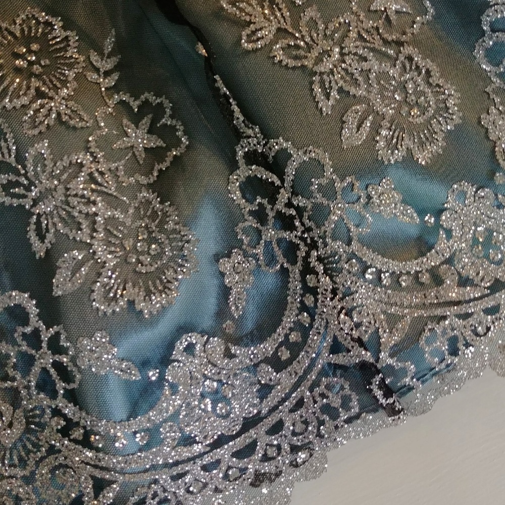 Slate & Black Sparkling Party Dress - Picture 4 of 6